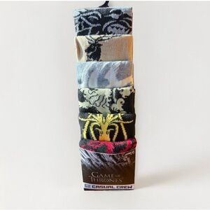 Game of Thrones 6 pack Crew Socks Men’s Fits Shoe size 8-12